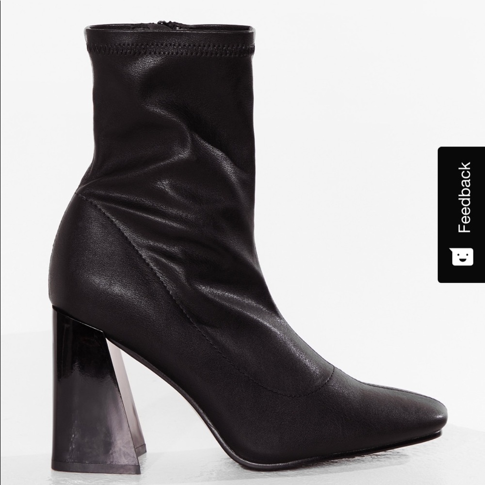 NWOT Nasty Gal square toe sock booties